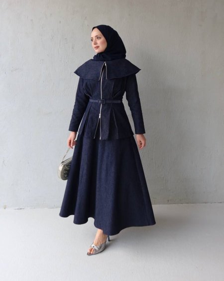 طقم تنورة جينز